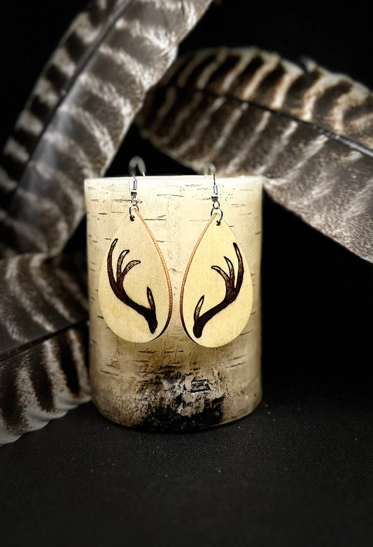 Outdoor: Deer Antler Earrings